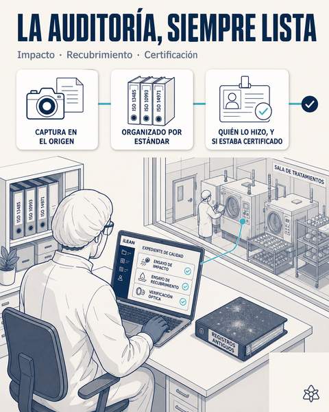 Dossier de auditoría de producto sanitario generado en origen