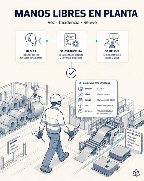 El supervisor dicta caminando