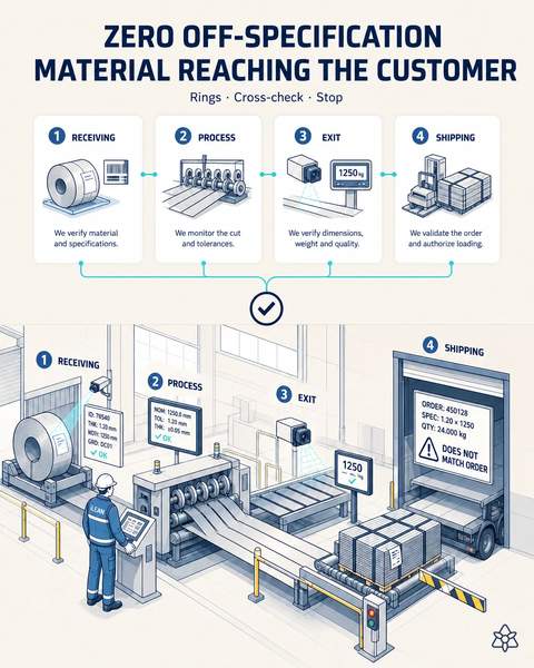 Zero off-spec material at the customer