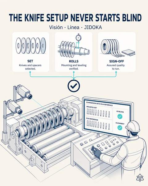 Knife setup validated by camera