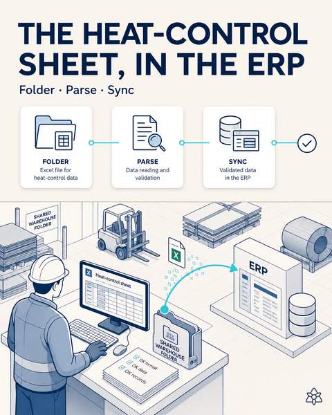 The heat sheet reaches the ERP